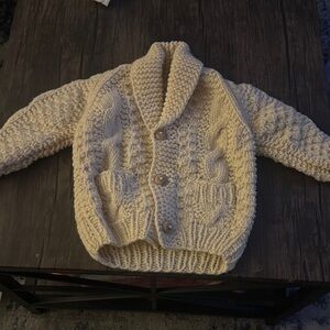 Cozy wool Kids Jacket in Cream